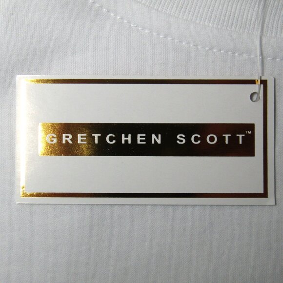 Gretchen Scott Zen Lane Finding Your Bliss Genesh T Shirt Size L White Gold New - Picture 8 of 9
